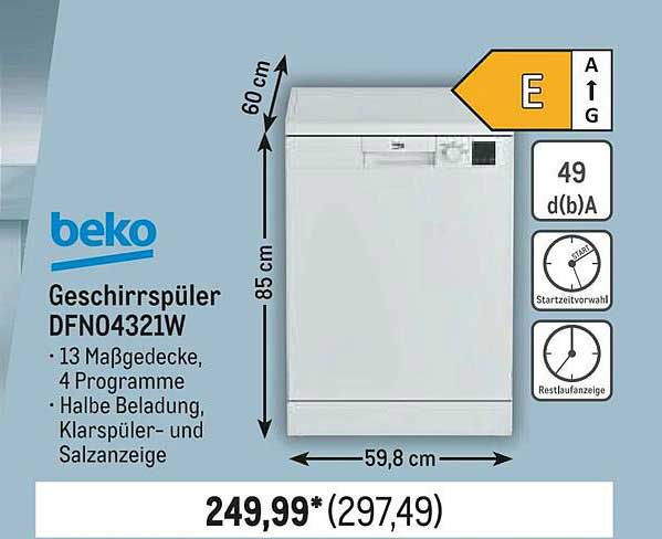 Beko Geschirrspüler DFN04321W