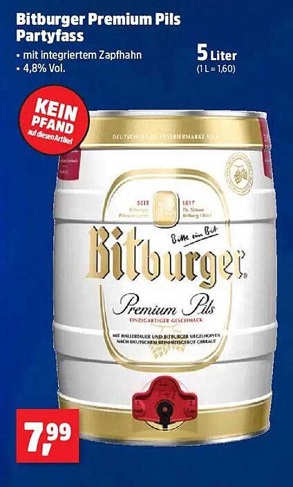 Bitburger Premium Pils Partyfass