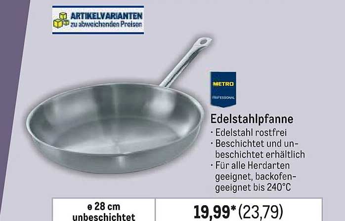 Edelstahlpfanne