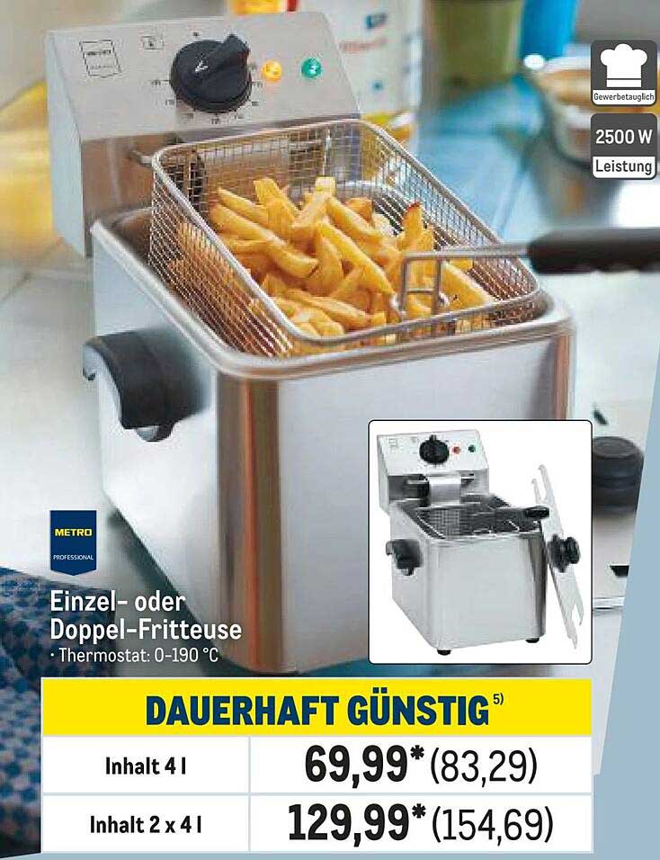 Einzel- oder Doppel-Fritteuse