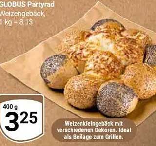 GLOBUS Partyrad Weizengebäck