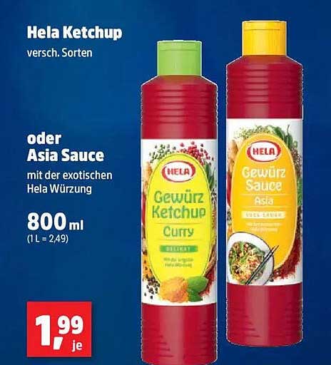 Hela Ketchup oder Asia Sauce