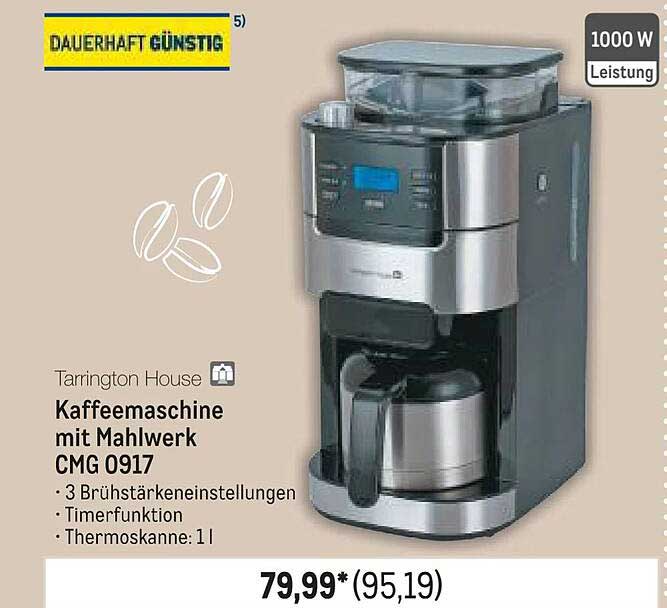 Kaffeemaschine mit Mahlwerk CMG 0917