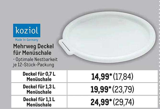 koziol Mehrweg Deckel für Menüschaale