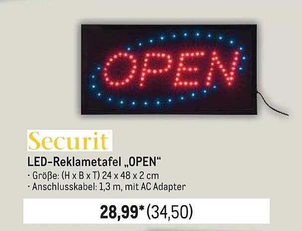 LED-Reklametafel „OPEN“