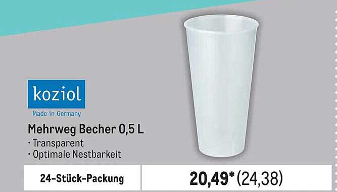 Mehrweg Becher 0,5 L