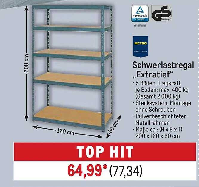 Schwerlastregal „Extratief“