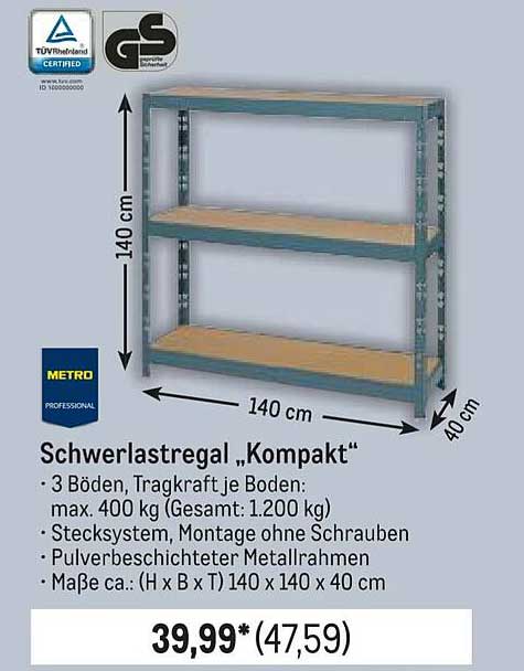 Schwerlastregal „Kompakt“