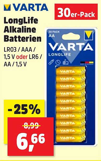 VARTA LongLife Alkaline Batterien