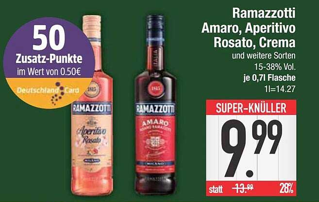 Ramazzotti Amaro, Aperitivo Rosato, Crema