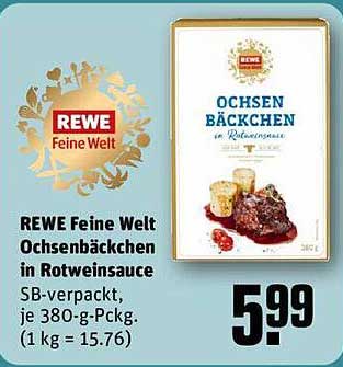 REWE Feine Welt Ochsenbäckchen in Rotweinsauce