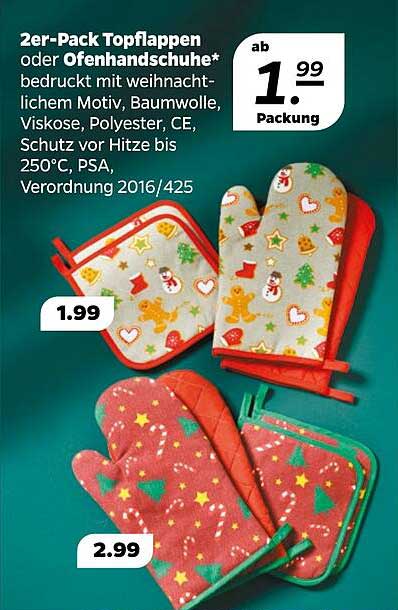 2er-Pack Topflappen oder Ofenhandschuhe