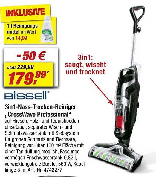 3in1-Nass-Trocken-Reiniger „CrossWave Professional“