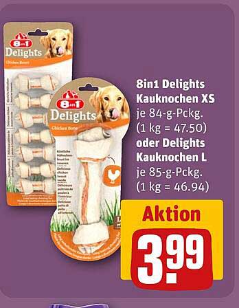 8in1 Delights Kau Knochen XS