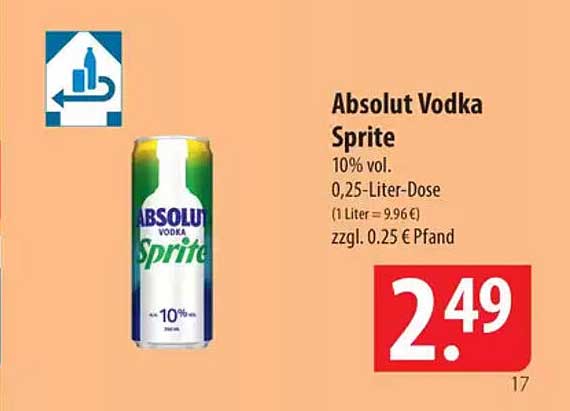 Absolut Vodka Sprite