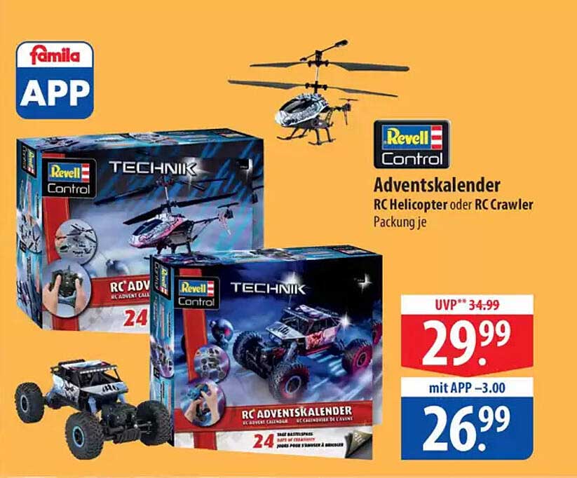 Adventskalender RC Helicopter oder RC Crawler