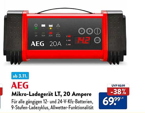 AEG Mikro-Ladegerät LT, 20 Ampere