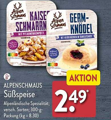 ALPENSCHMAUS Süßspeise