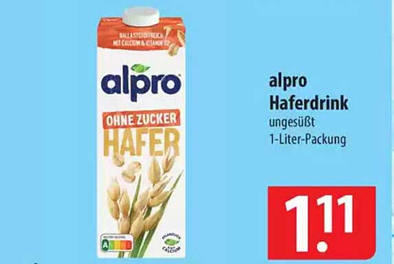 alpro Haferdink ungesüßt