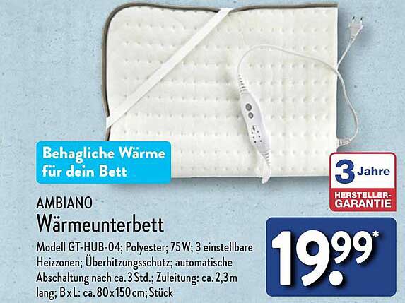 AMBIANO Wärmunterbett