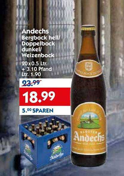 Andechs Bergbock hell/ Doppelbock dunkel/ Weizenbock