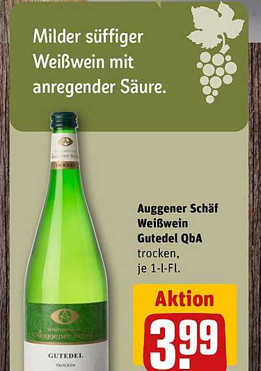 Auggener Schäf Weißwein Gutedel QbA