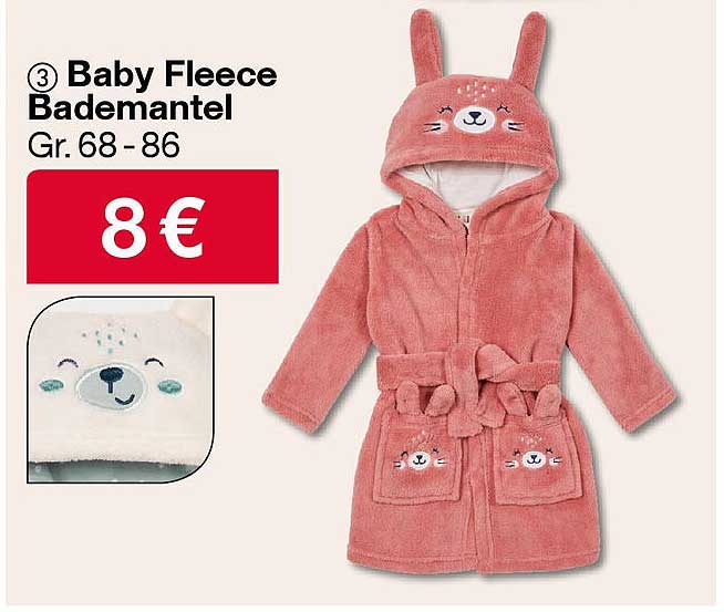 Baby Fleece Bademantel