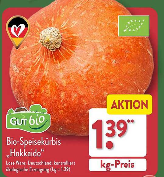 Bio-Speisekürbis „Hokkaido“