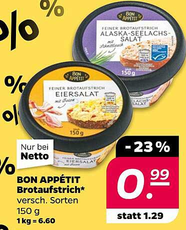 BON APPÉTIT Brotaufstrich* verschieden. Sorten