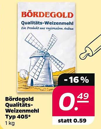 Bördegold Qualitäts-Weizenmehl Typ 405