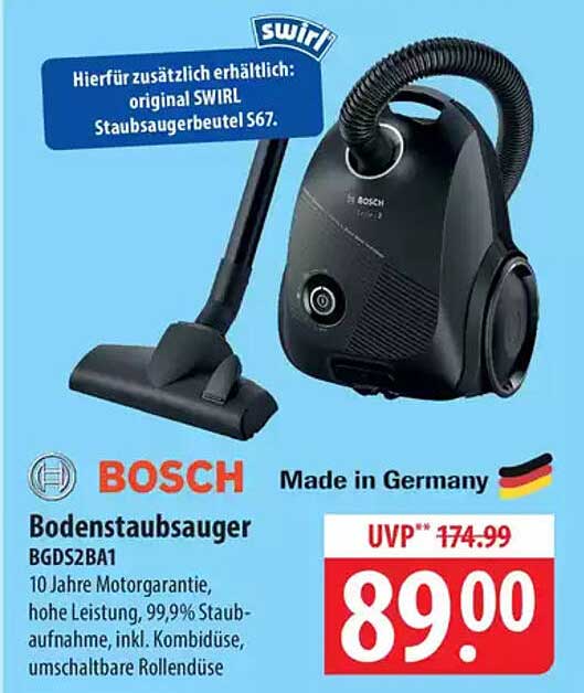 BOSCH Bodenstaubsauger BGDS2BA1