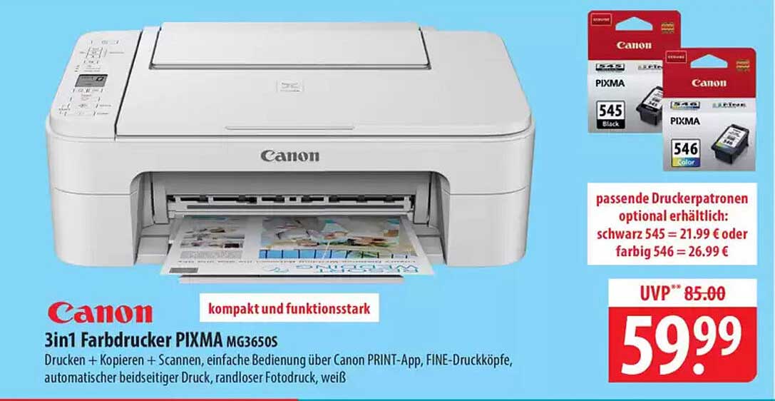 Canon 3in1 Farbdrucker PIXMA MG3650S