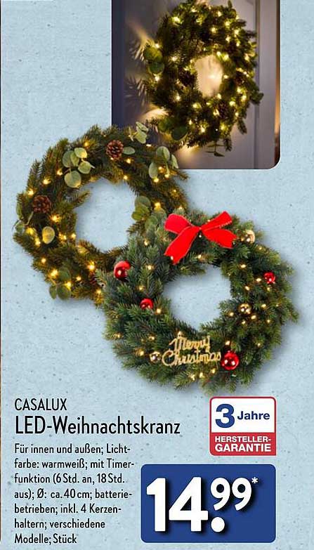 CASALUX LED-Weihnachtskranz