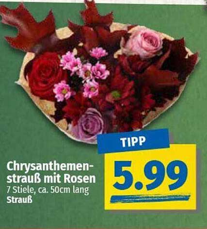 Chrysanthemenstrauß mit Rosen