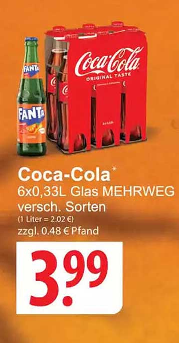 Coca-Cola* 6x0,33L Glas MEHRWEG