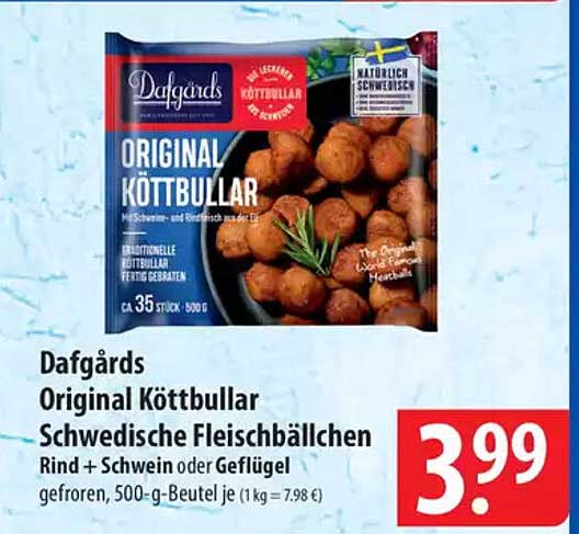 Dafgårds Original Köttbullar Schwedische Fleischbällchen