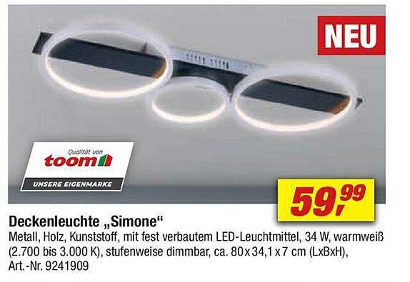 Deckenleuchte „Simone“