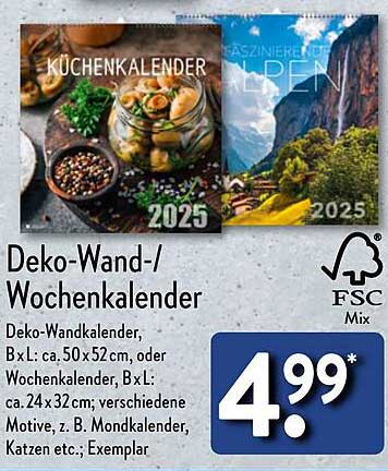 Deko-Wand-/Wochenkalender