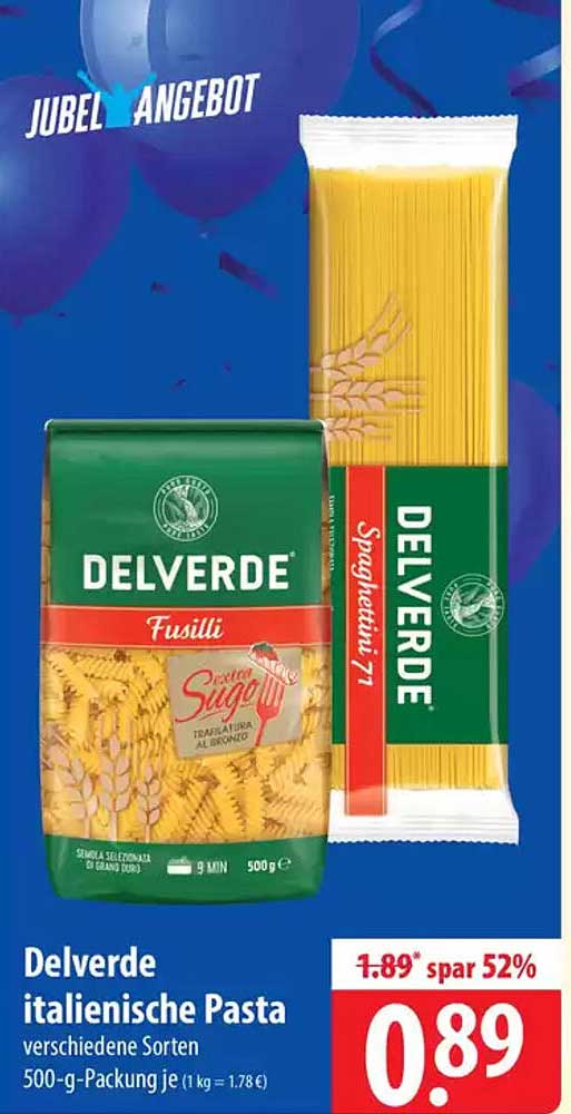 Delverde italienische Pasta