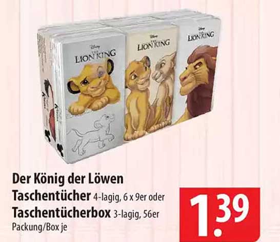 Der König der Löwen Taschentücher