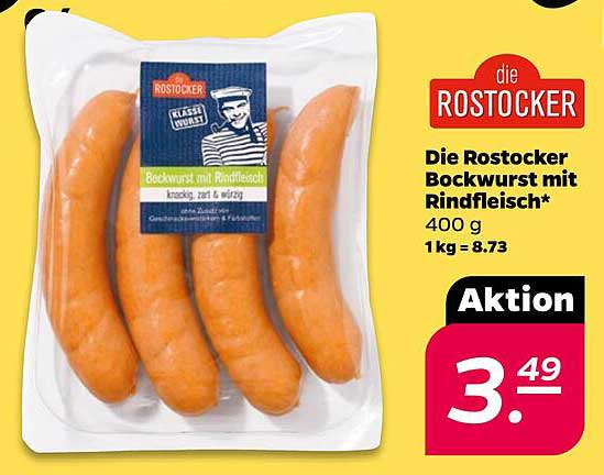 Die Rostocker Bockwurst mit Rindfleisch*