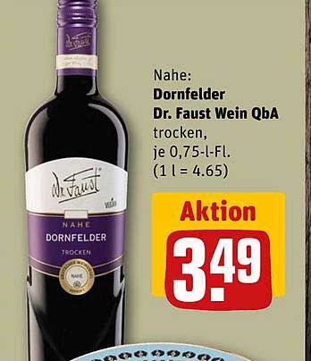 Dornfelder Dr. Faust Wein QbA trocken