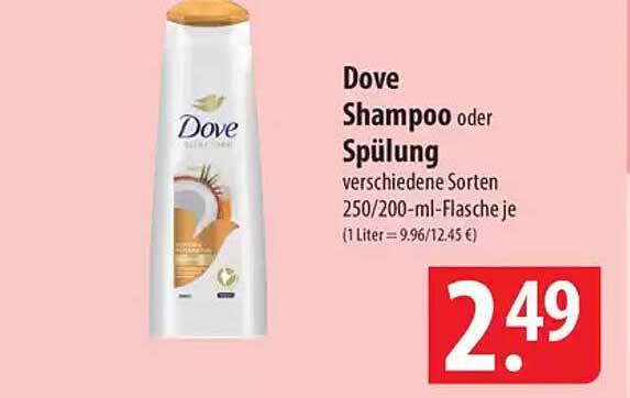 Dove Shampoo oder Spülung