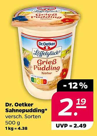 Dr. Oetker Grieß Pudding