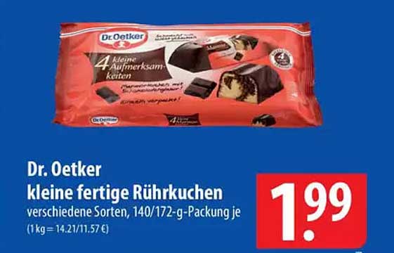 Dr. Oetker kleine fertige Rührkuchen