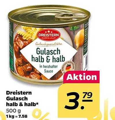 Dreistern Gulasch halb & halb*