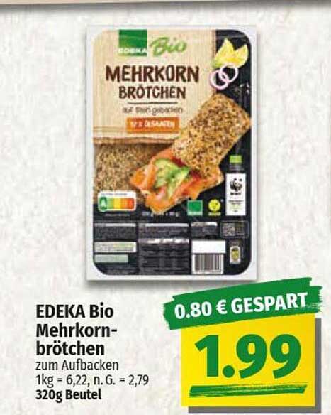 EDEKA Bio Mehrkornbrötchen