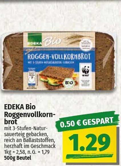 EDEKA Bio Roggenvollkornbrot