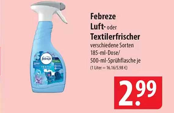 Febreze Luft- oder Textilerfrischer