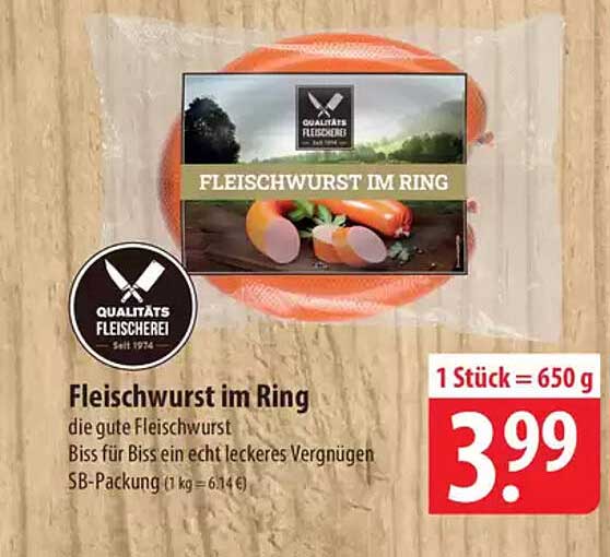 Fleischwurst im Ring